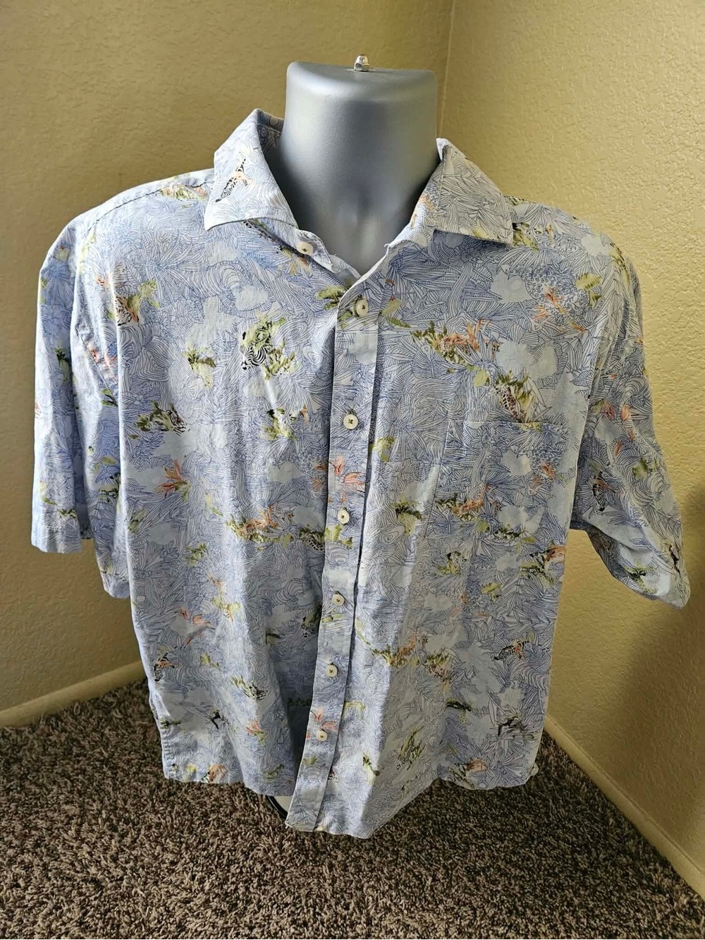 Men’s Alan Flusser Short Sleeve Button Down Shirt